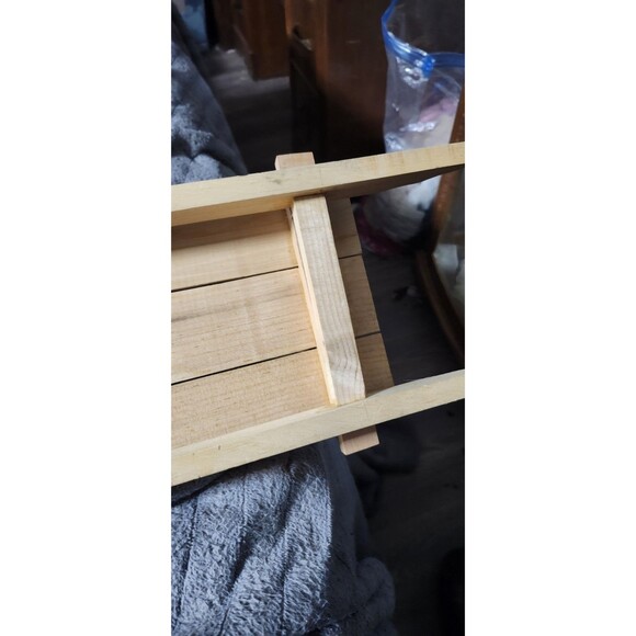 Rustic Wood Sled Tray 21.5” Farmhouse Winter Decor Christmas Centerpiece - Picture 3 of 5